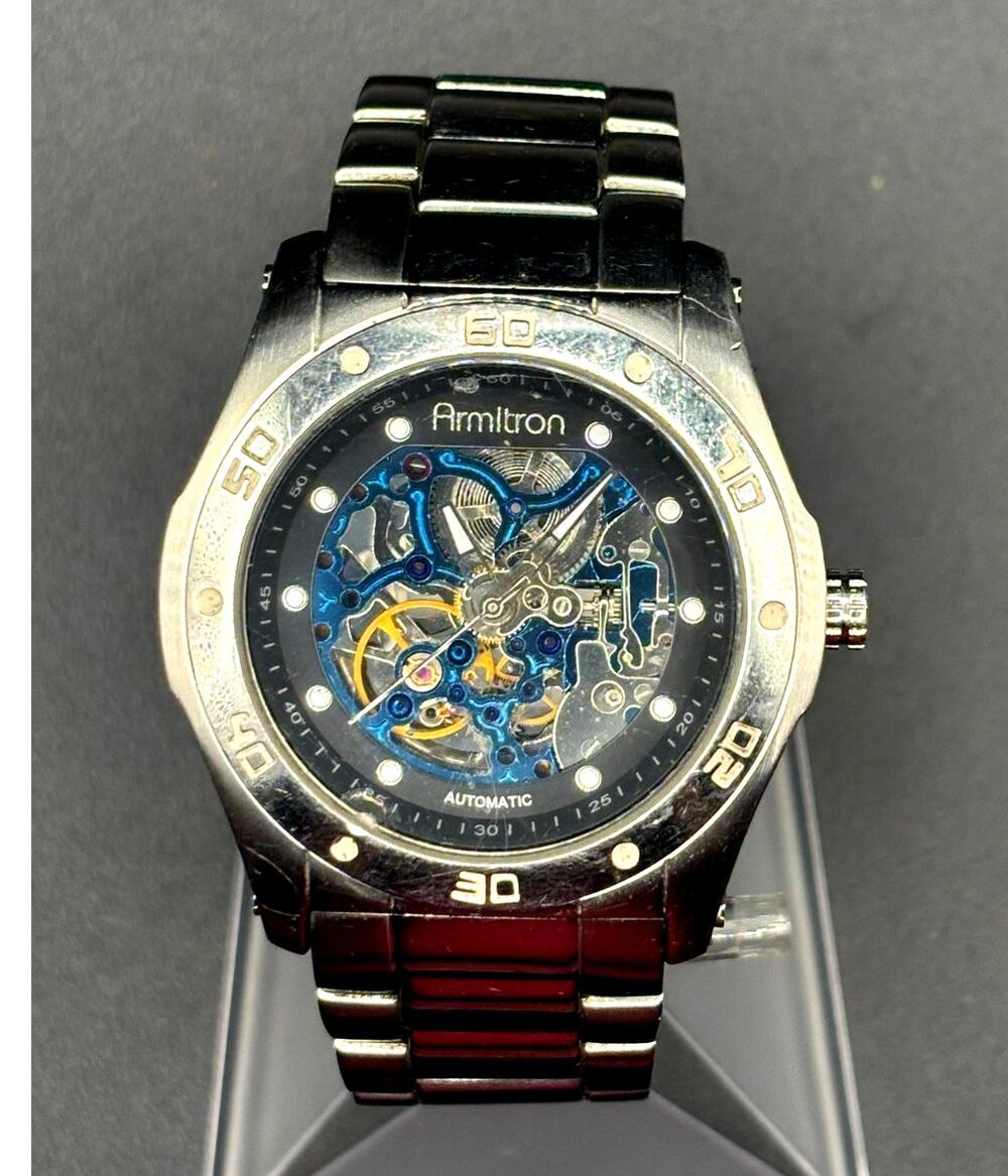 Armitron 20/4406SV Men’s Automatic Skeleton Watch 44mm Stainless Steel